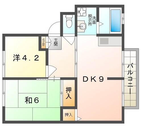 サンライフ岡山3の物件間取画像